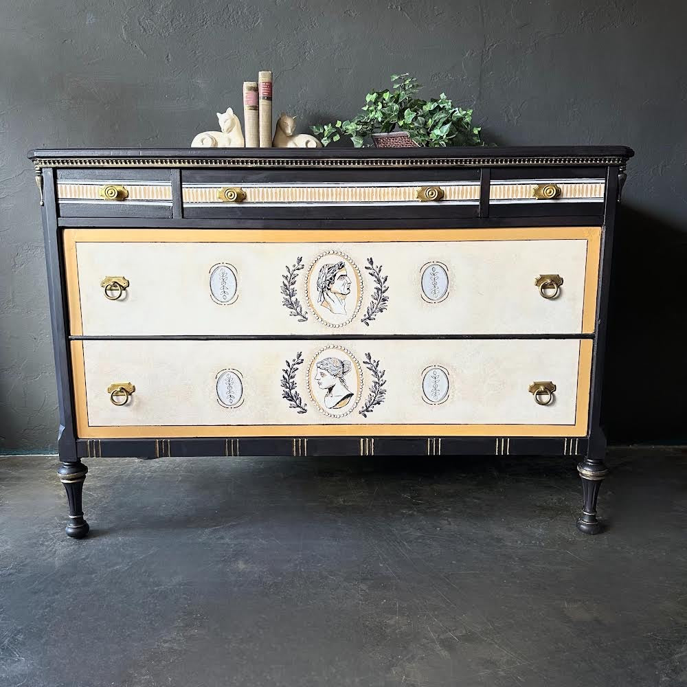 Classical Cameo Five Drawer Dresser