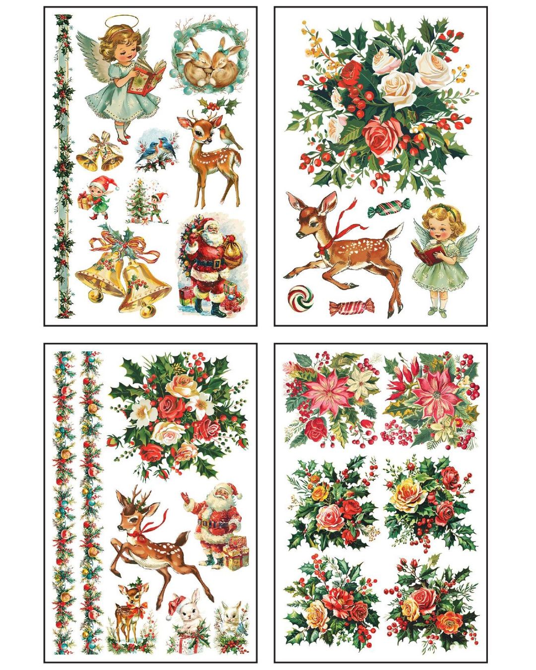 Kitschy Christmas IOD Transfer 8 x 12 Pad