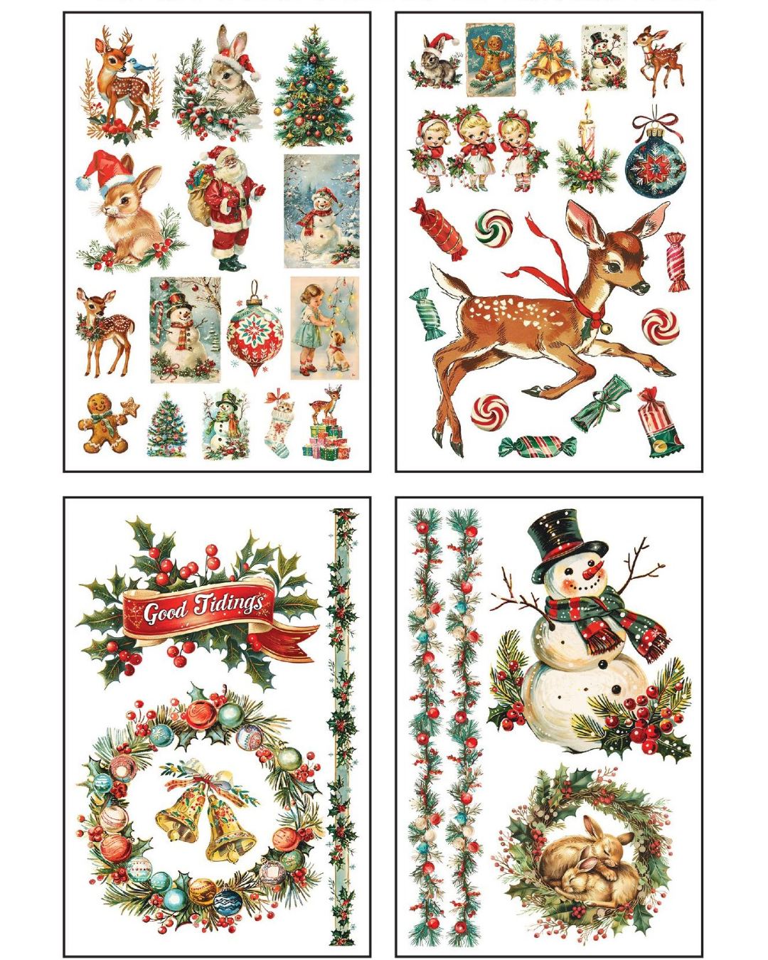 Kitschy Christmas IOD Transfer 8 x 12 Pad
