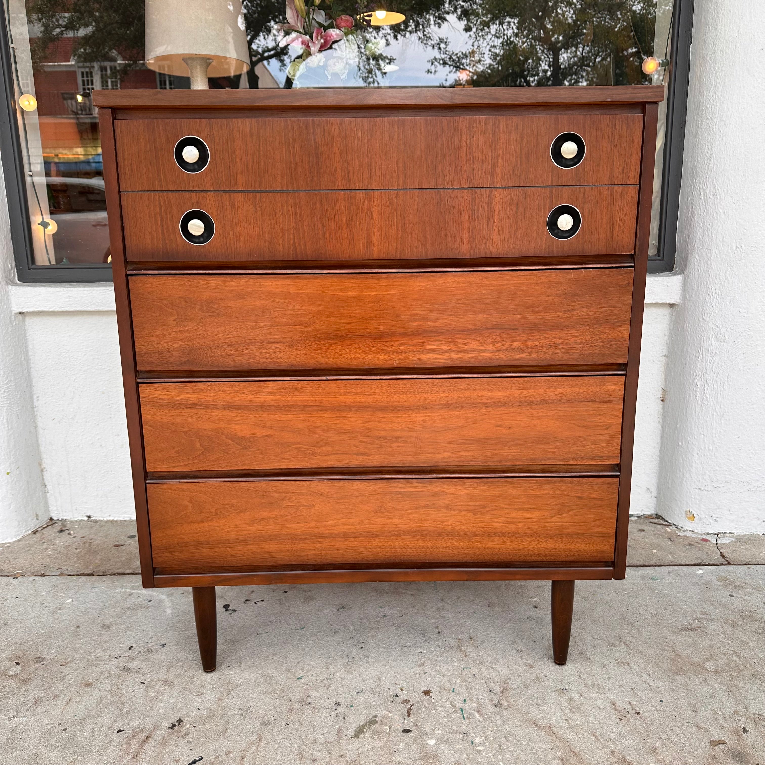 Mid Century Modern Highboy Dresser