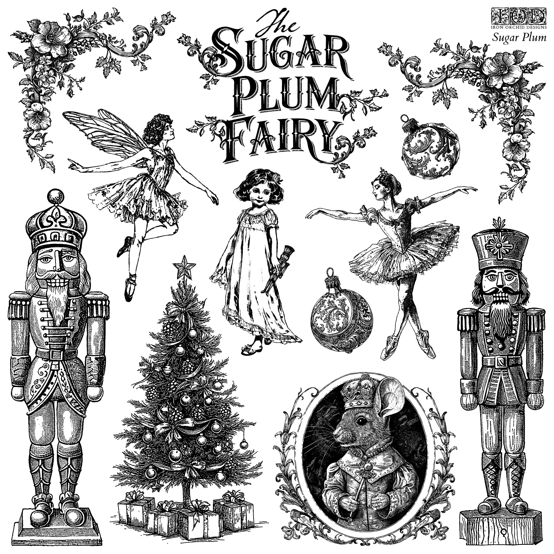 Sugar Plum 12x12 IOD Stamp