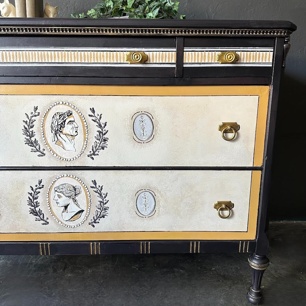 Classical Cameo Five Drawer Dresser