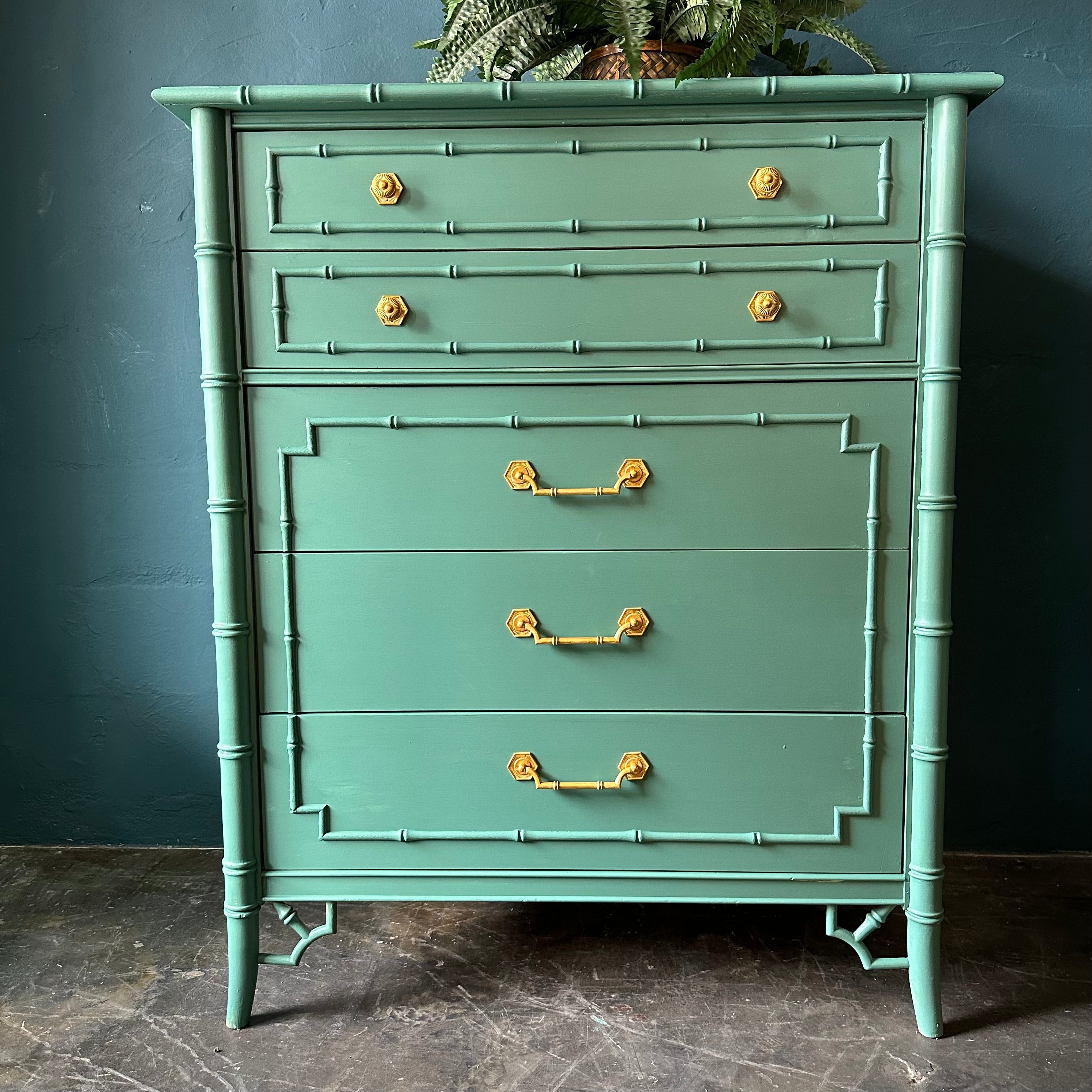 Thomasville Allegro Faux Bamboo Chest of Drawers
