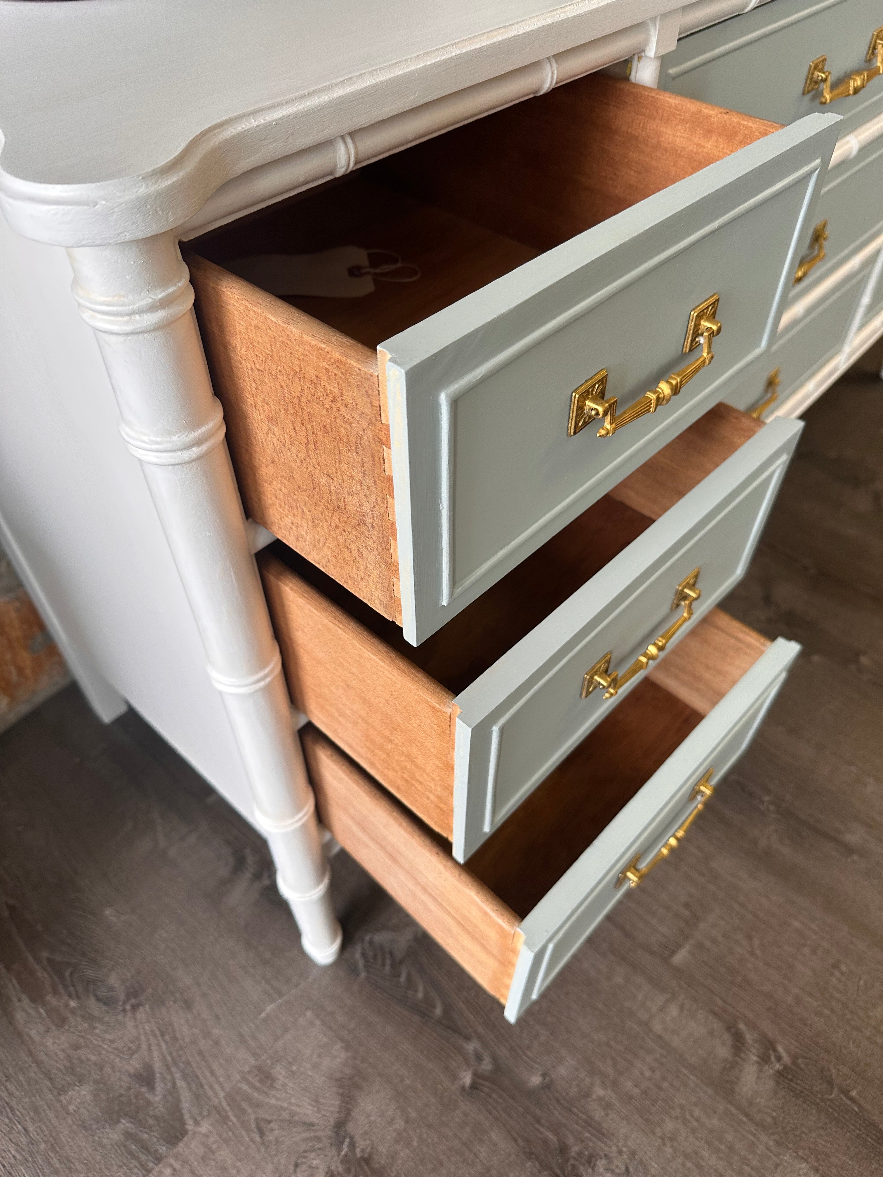 Bali Hai Faux Bamboo 9 Drawer Dresser by Henry Link
