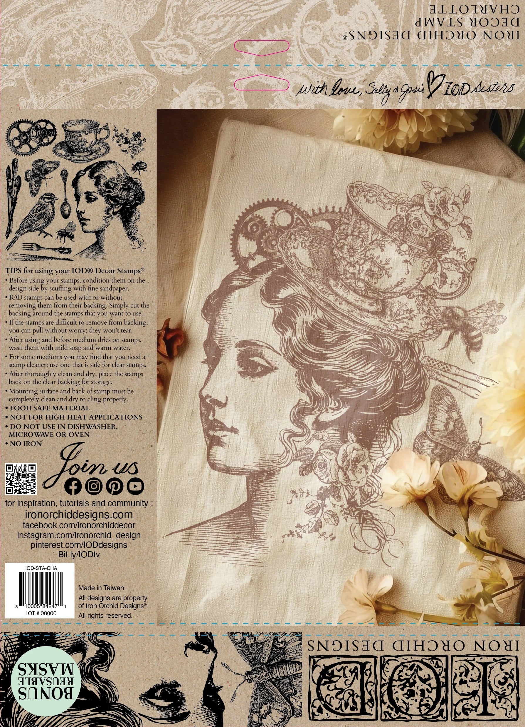 Charlotte 12X12 IOD Stamp