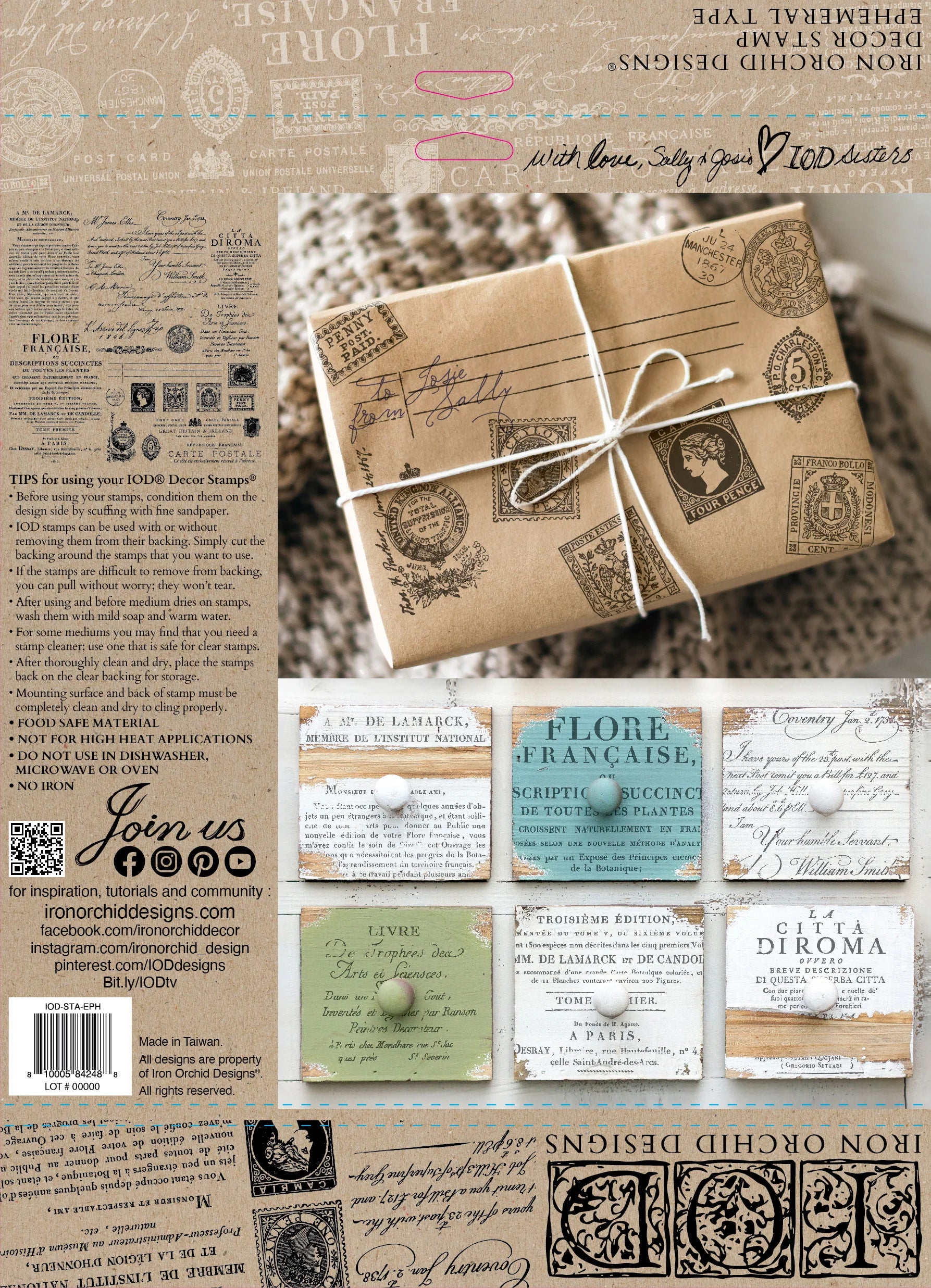 Ephemeral Type 12X12 IOD Stamp