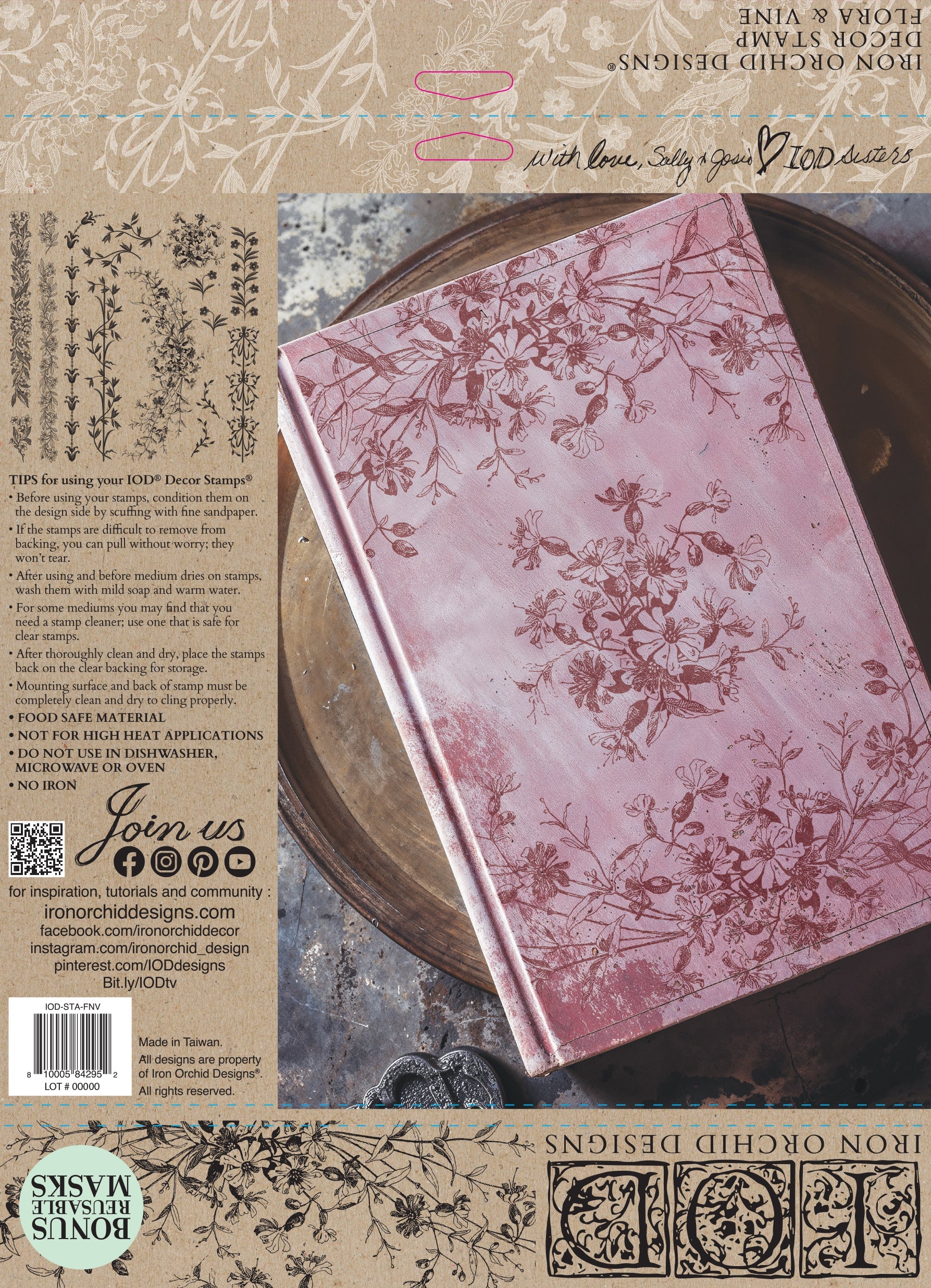 Flora & Vine 12x12 IOD Stamp