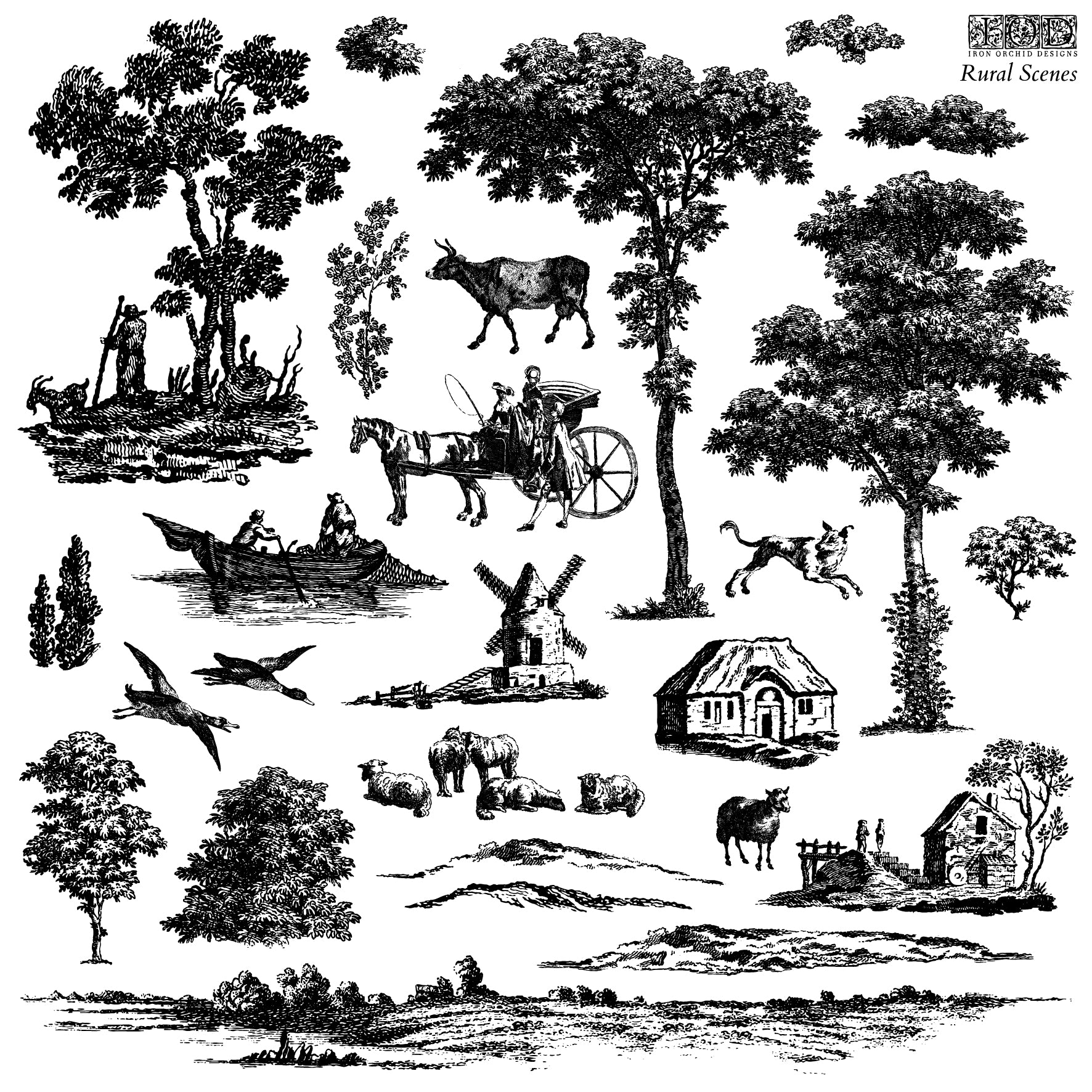 Rural Scenes IOD Stamp