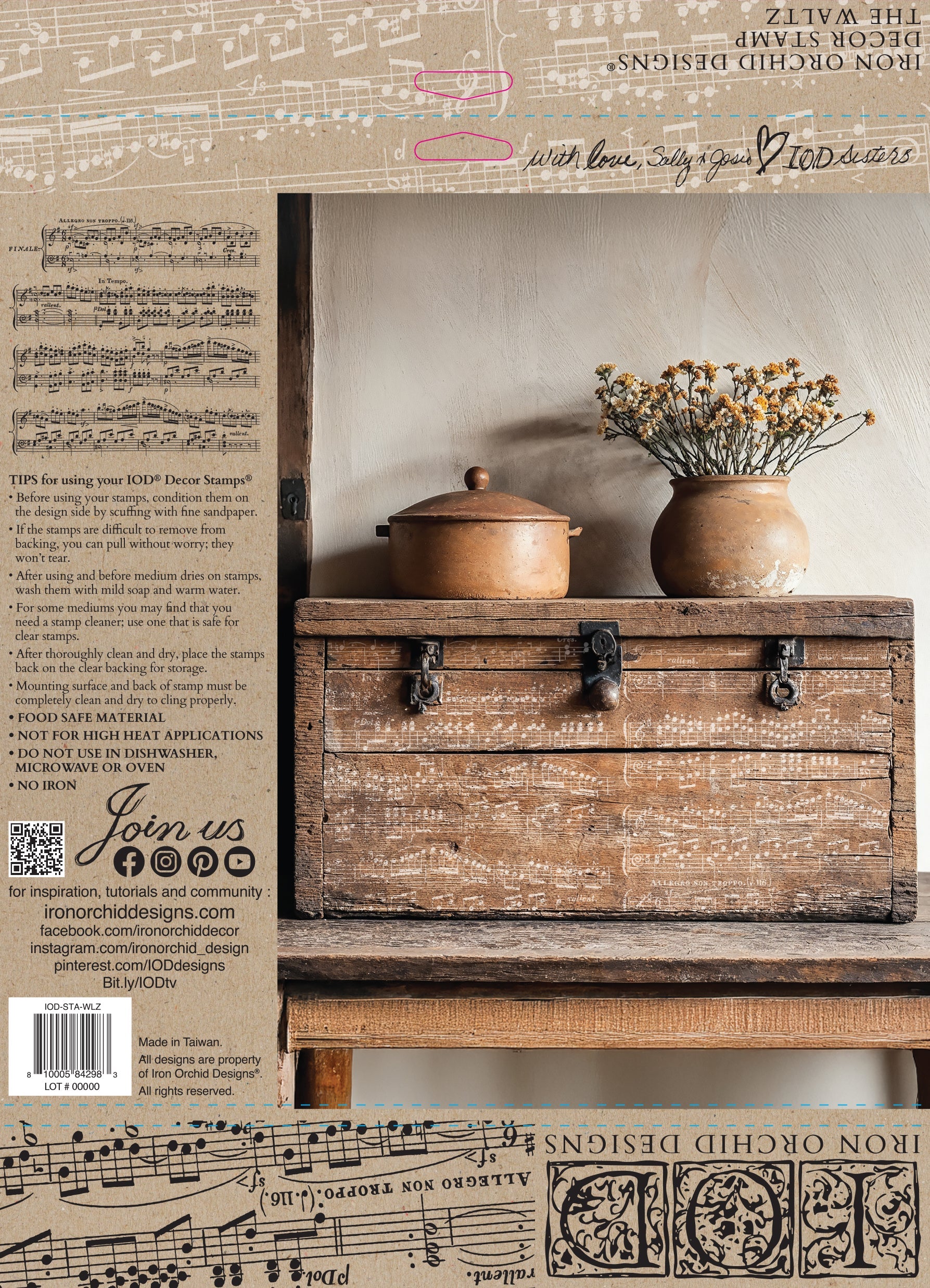 The Waltz 12x12 IOD Stamp