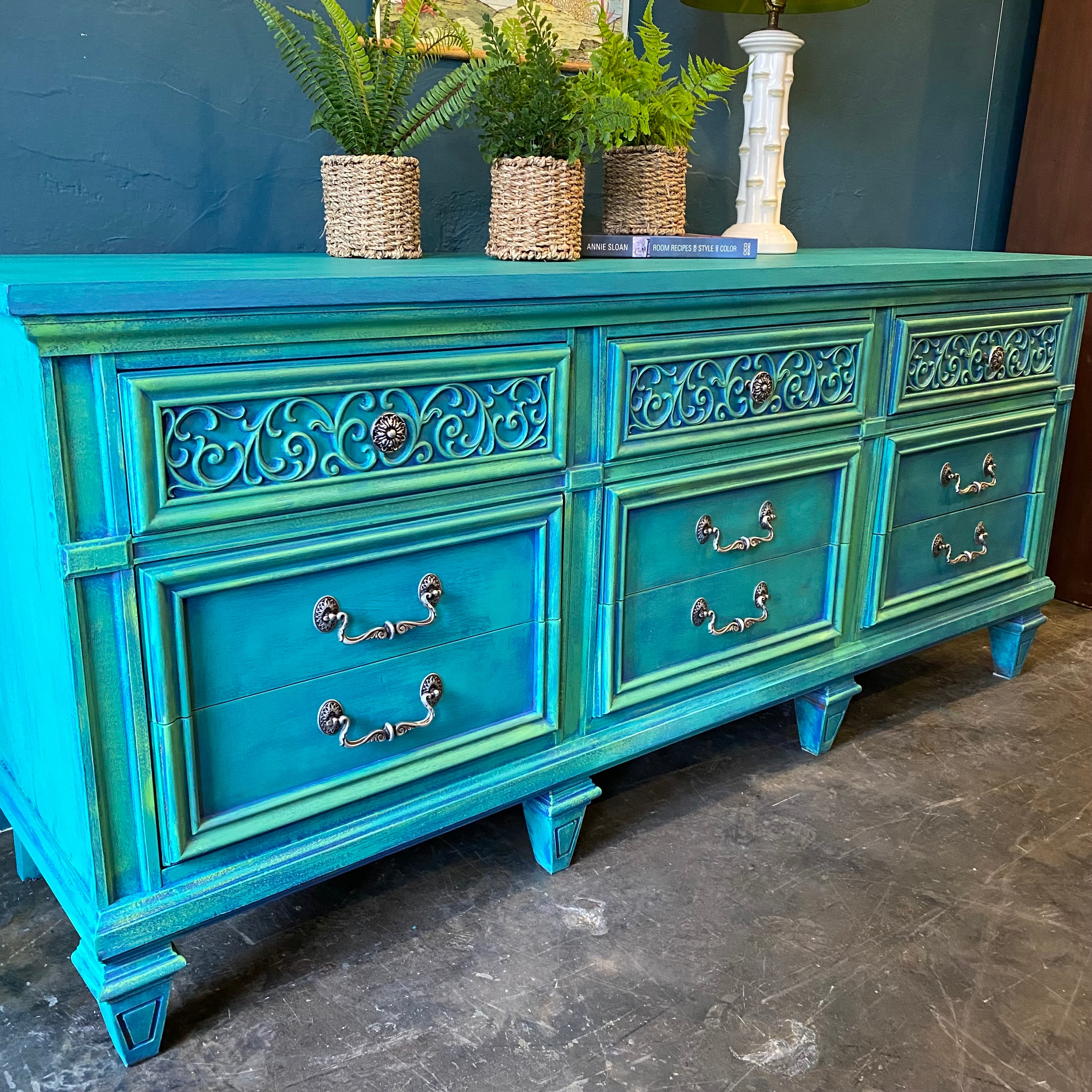 Spanish Mediterranean Style Triple Dresser
