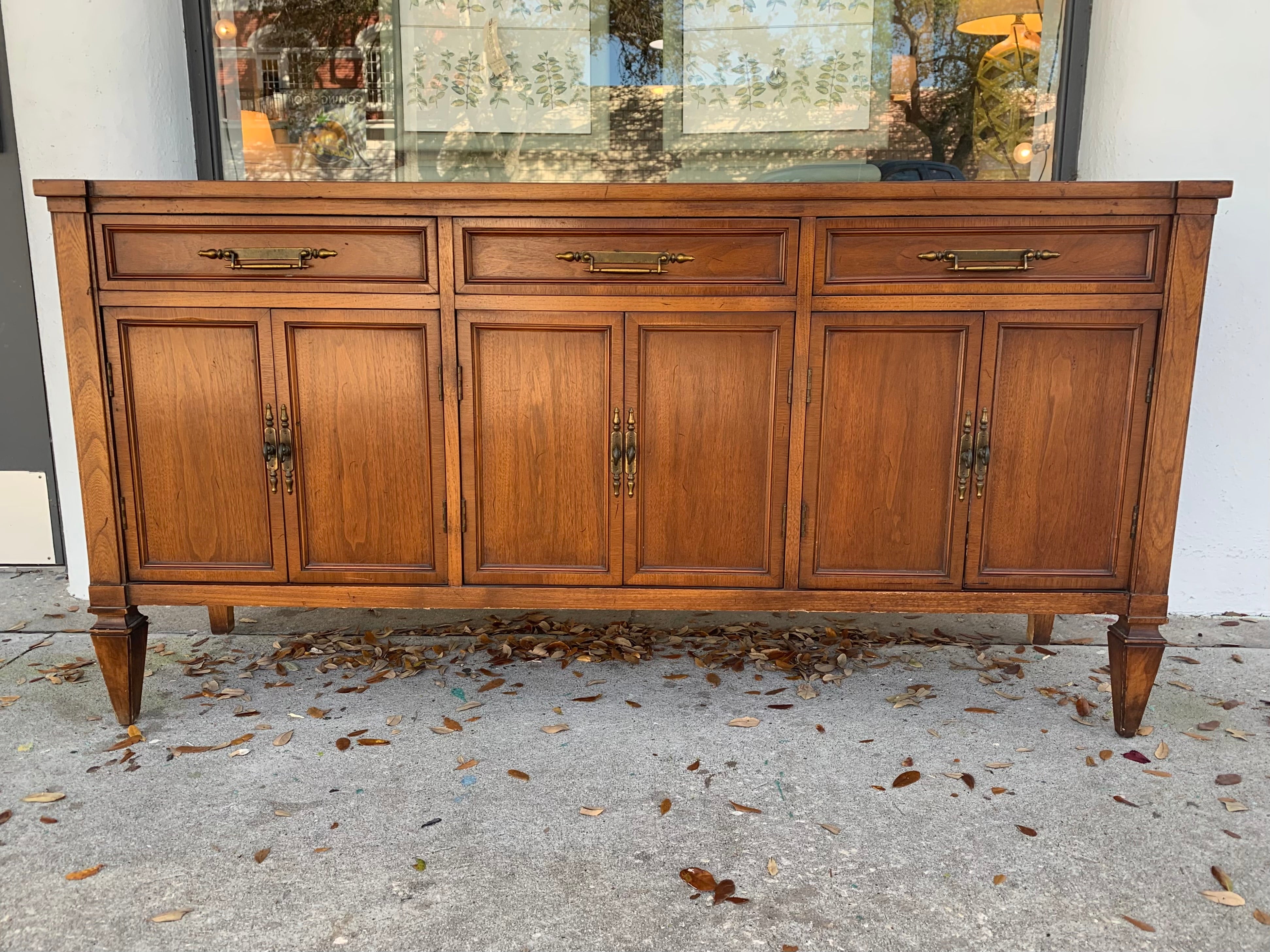 Vintage Wood Credenza