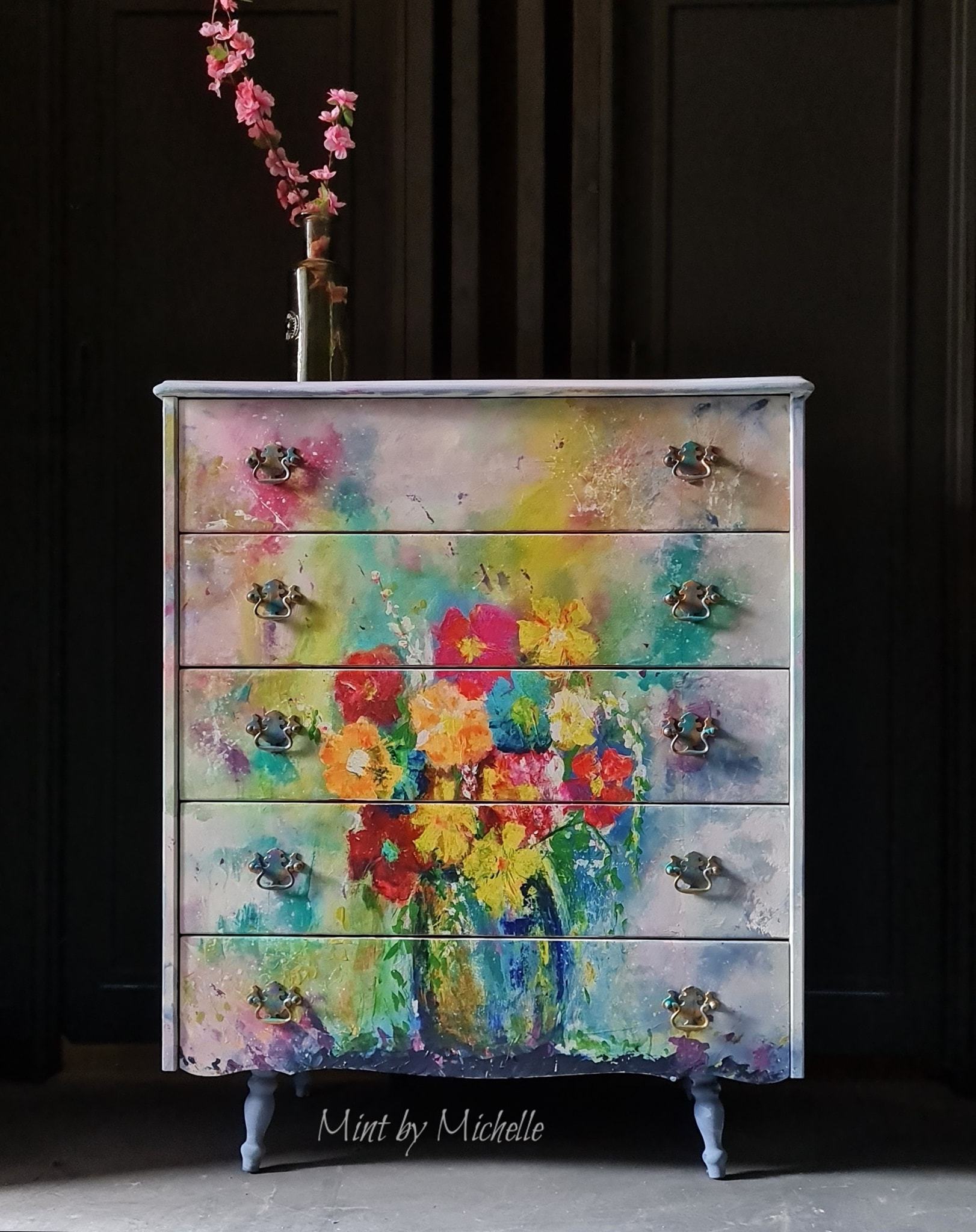 Karen's Technicolour Bouquet Decoupage Paper
