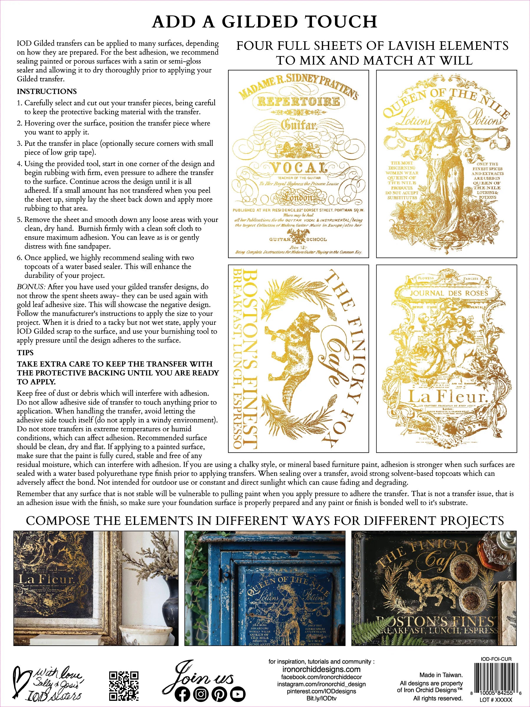 Curated Signage IOD Foil Transfer 12X16 Pad