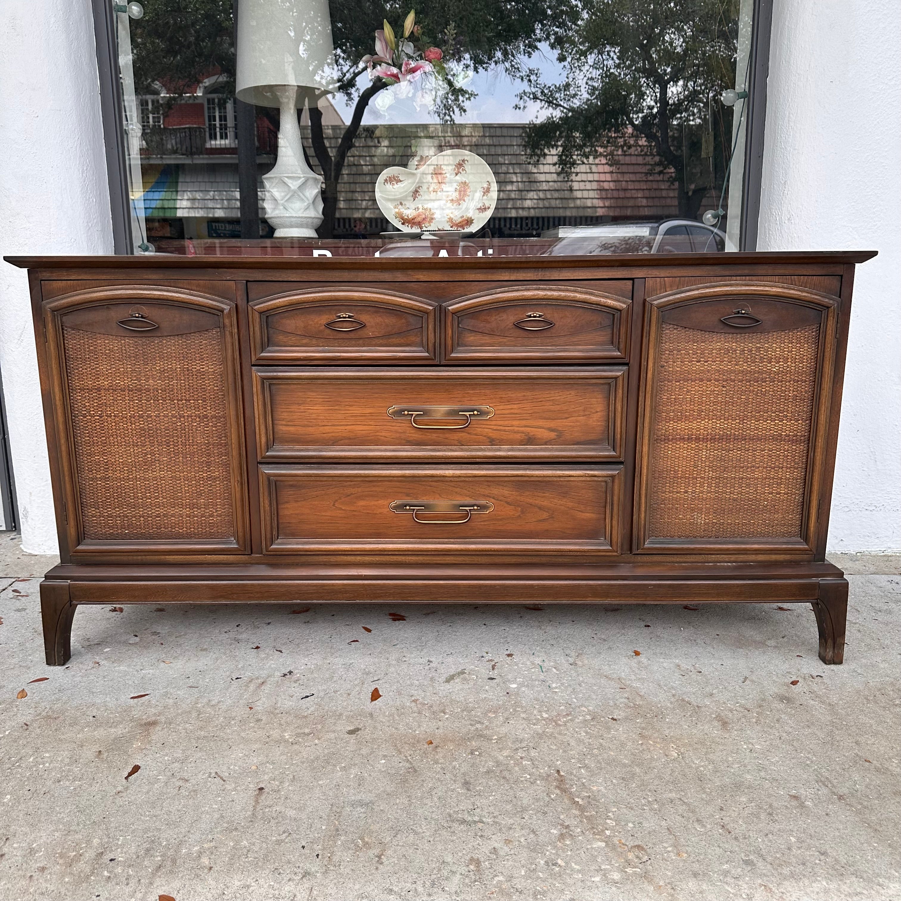 Vintage Buffet/Credenza with Three Drawers and 2 Storage Cabinets