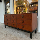 Mid Century Modern Walnut Long Dresser by Dixie