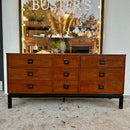 Mid Century Modern Walnut Long Dresser by Dixie