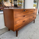 Mid Century Low 6 Drawer Dresser