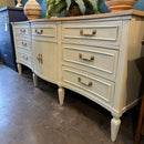 Bassett Nine Drawer Dresser with Curved Front