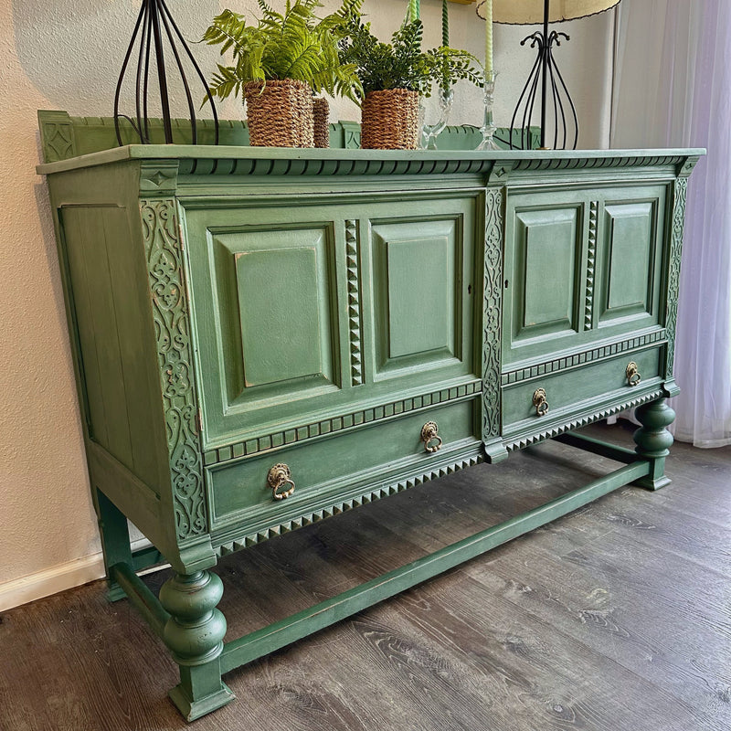Green Antique Buffet