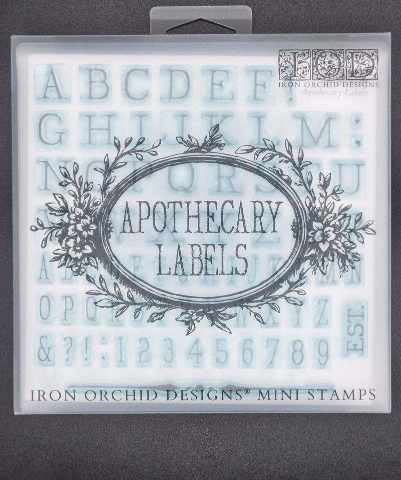 Apothecary Labels IOD Stamp