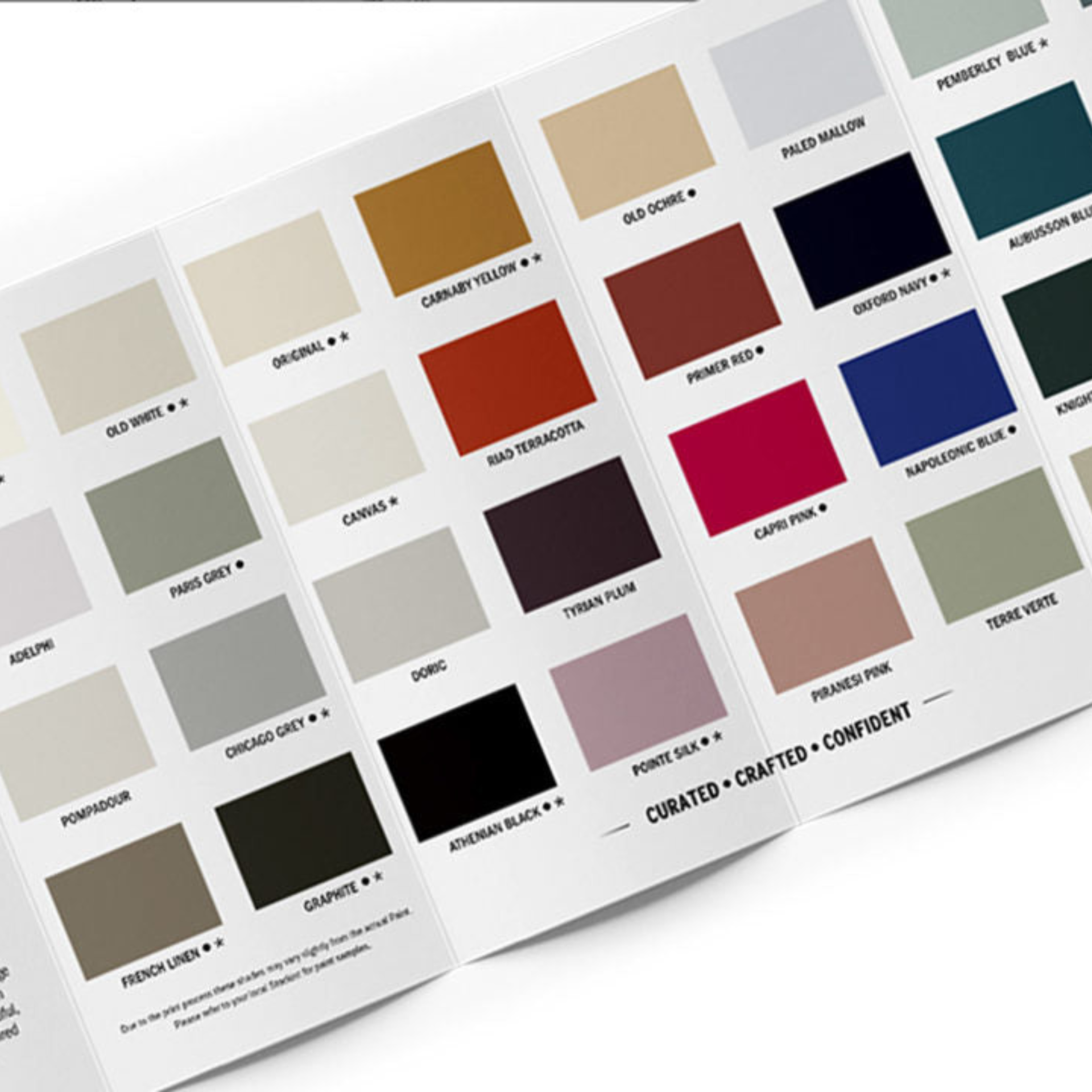 Wall & Satin Paint Color Card