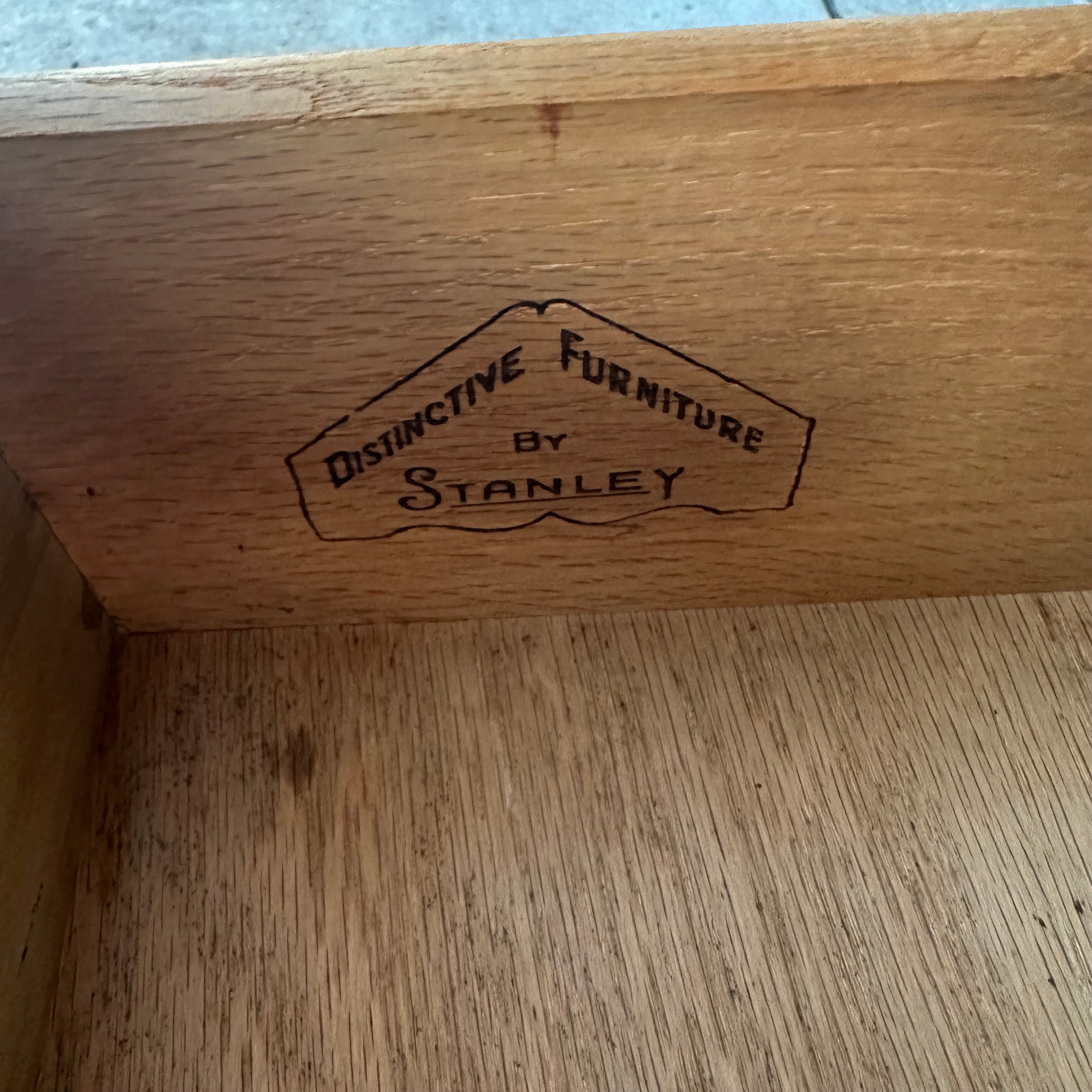 MCM Walnut and Burl Wood Dresser by Stanley