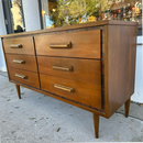 Bassett MCM Six Drawer Dresser
