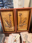 Pair of Peacock Tile Mosaics