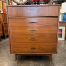 Mid Century Four Drawer Walnut Chest