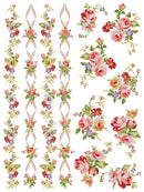 Ditsy Blooms IOD Paint Inlay 12x16 Pad