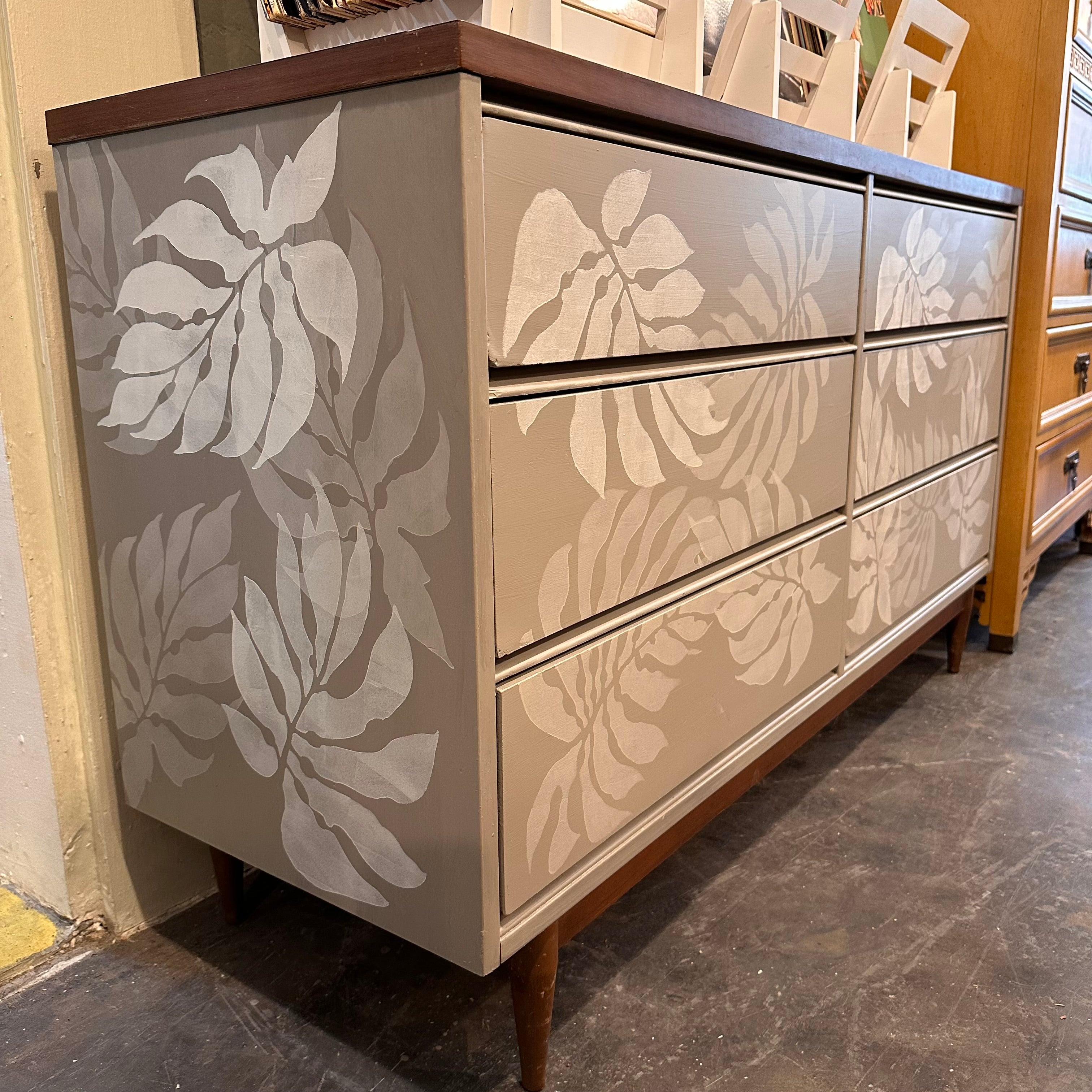 Mid Century Six Drawer Dresser