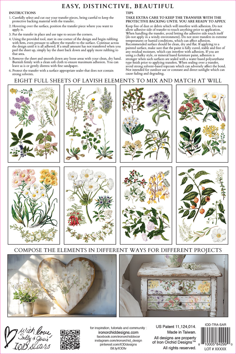 Sarah Featon’s Botanicals IOD Transfer 8x12 Pad
