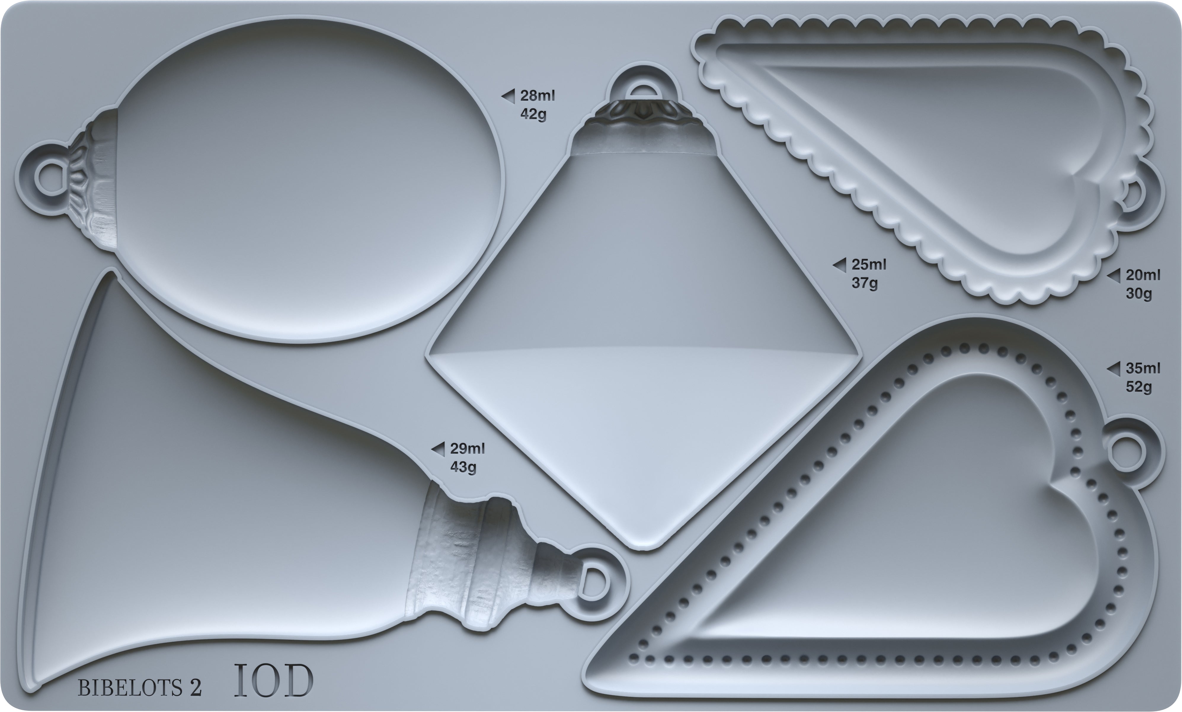 Bibelots 2 - 6 x 10 IOD Mould