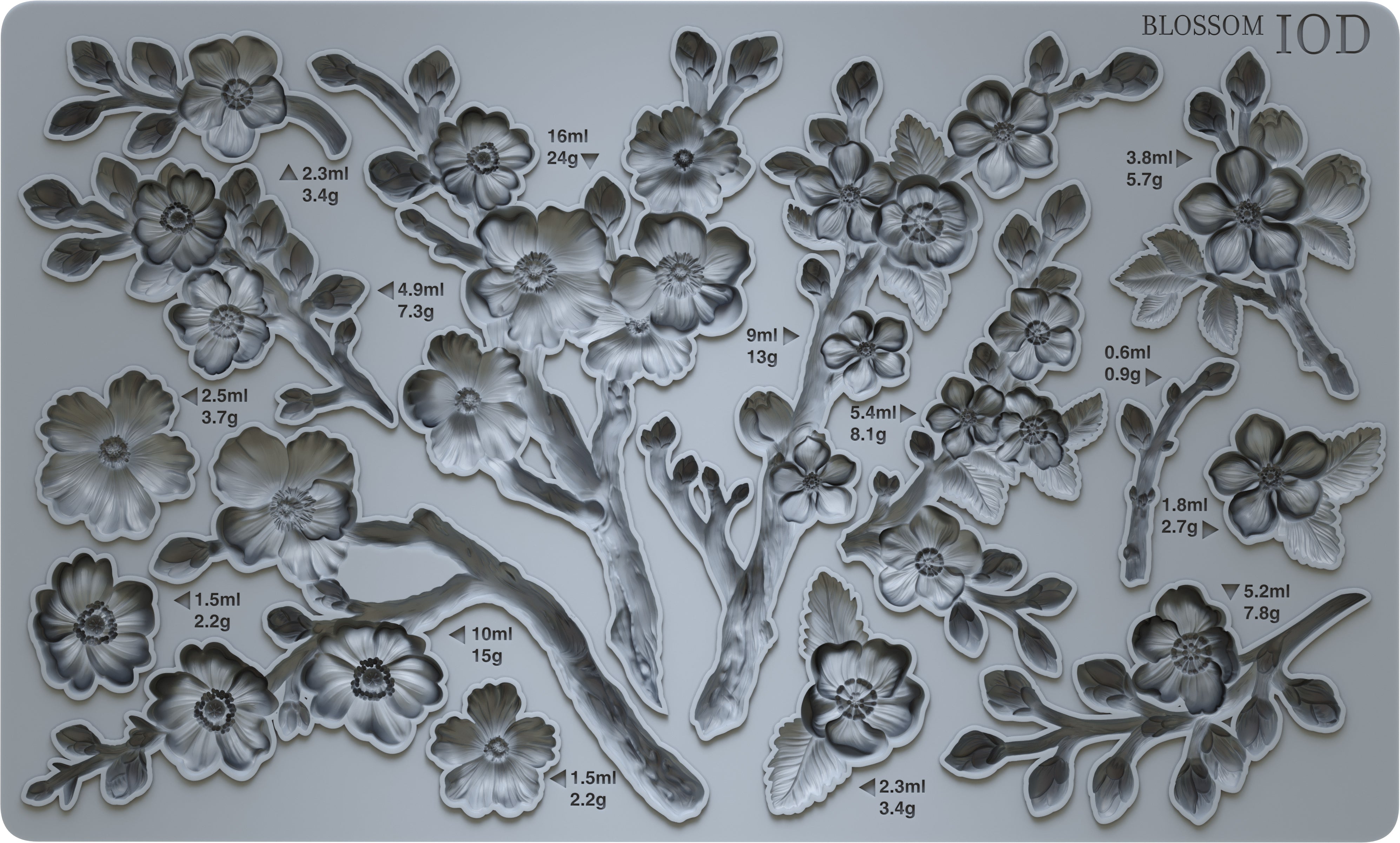Wild Berries 6x10 IOD Mould