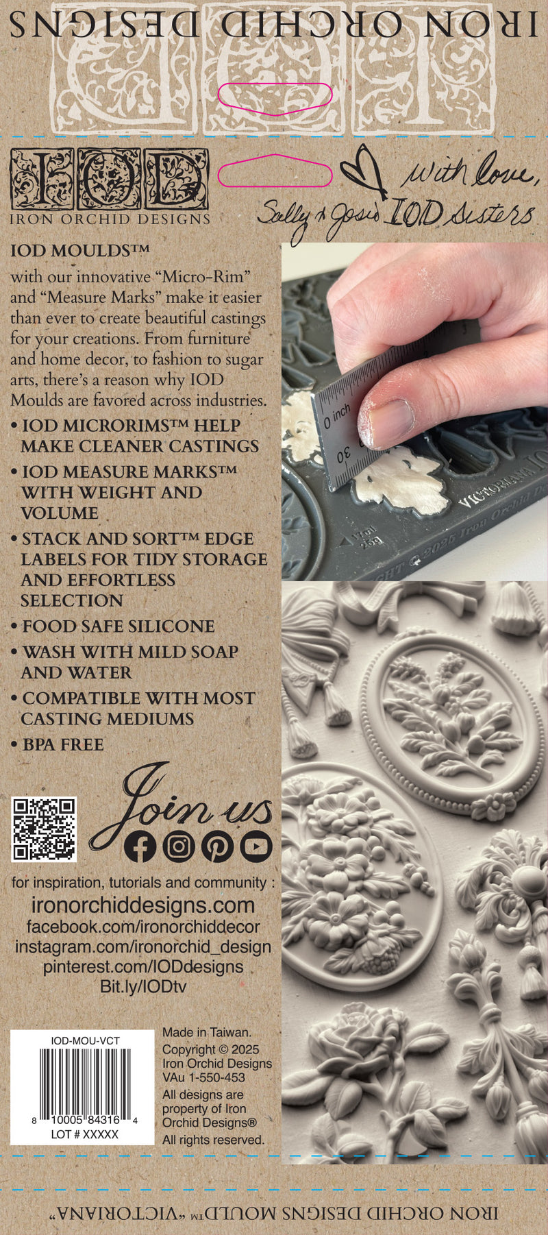 Victoriana - 6 x 10 IOD Mould