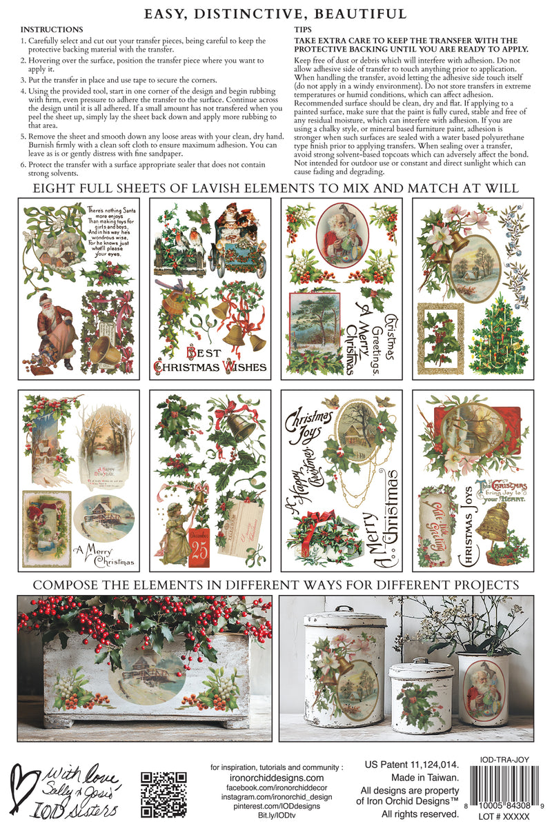 Christmas Joy IOD Transfer 8x12 Pad
