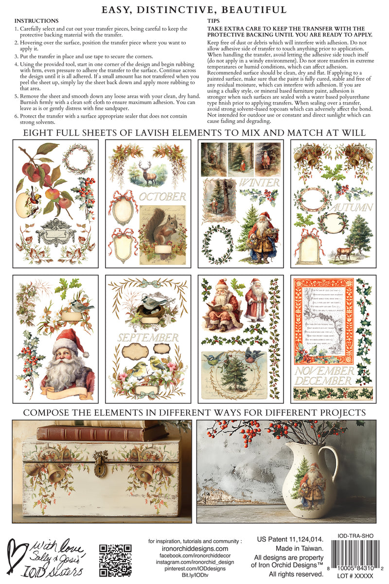 Santa's Hollow IOD Transfer 8x12 Pad