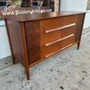 MCM Walnut and Burl Wood Dresser by Stanley