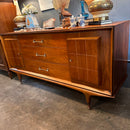 Mid Century Triple Dresser with Two Doors