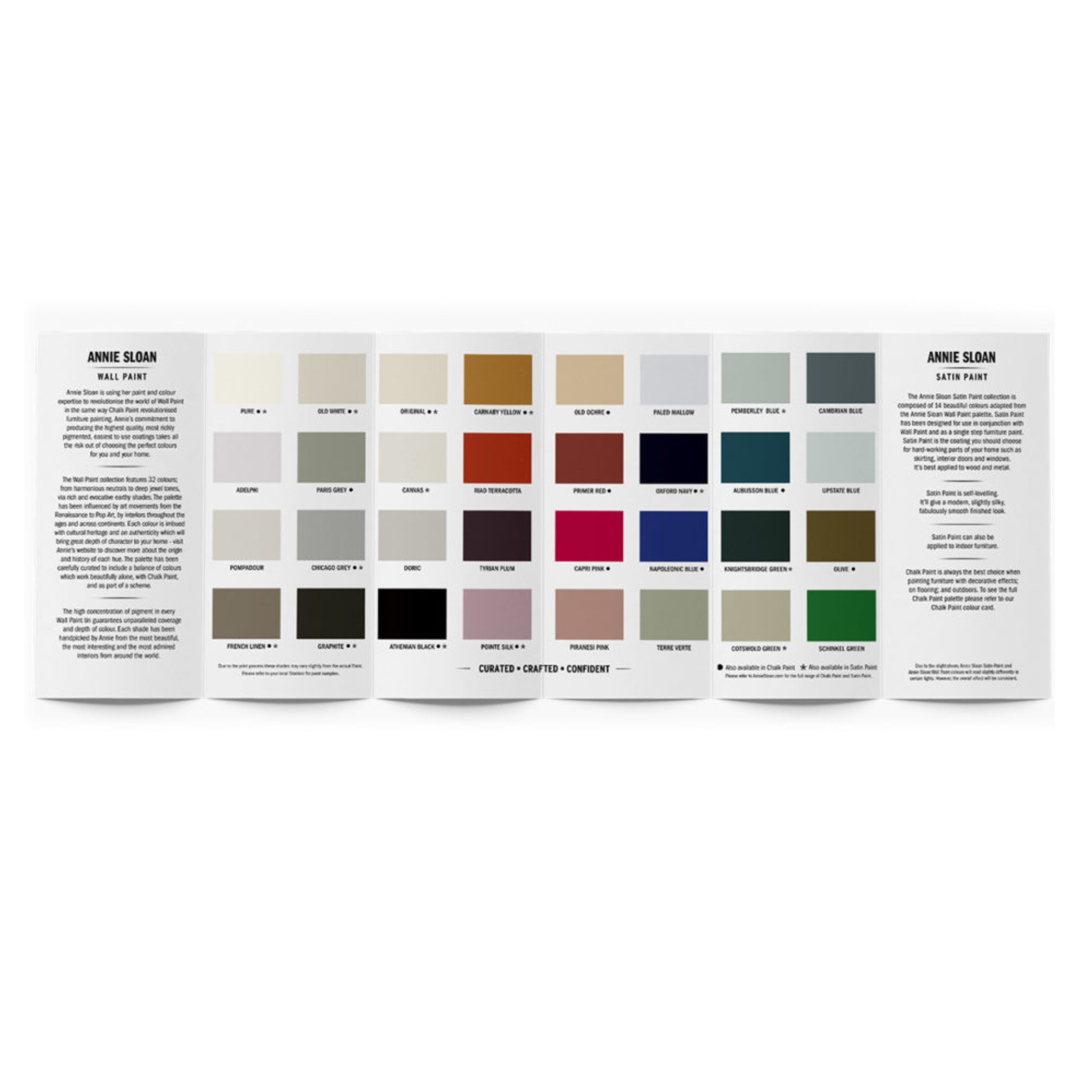 Wall & Satin Paint Color Card