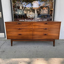 Mid Century Low 6 Drawer Dresser