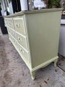 Green French Provincial Triple Dresser