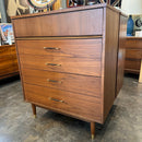 Mid Century Four Drawer Walnut Chest