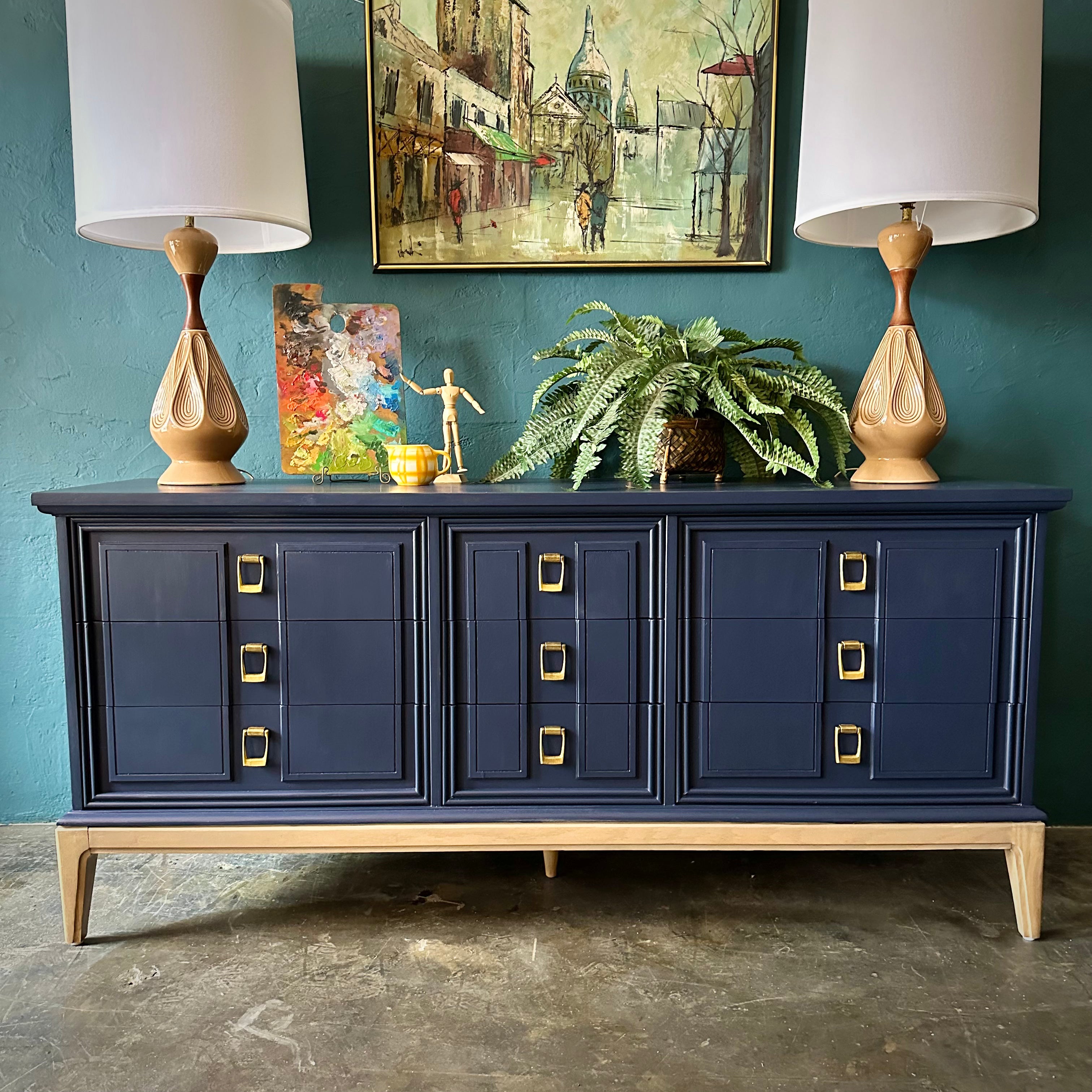 Mid Century Triple Dresser by Dixie
