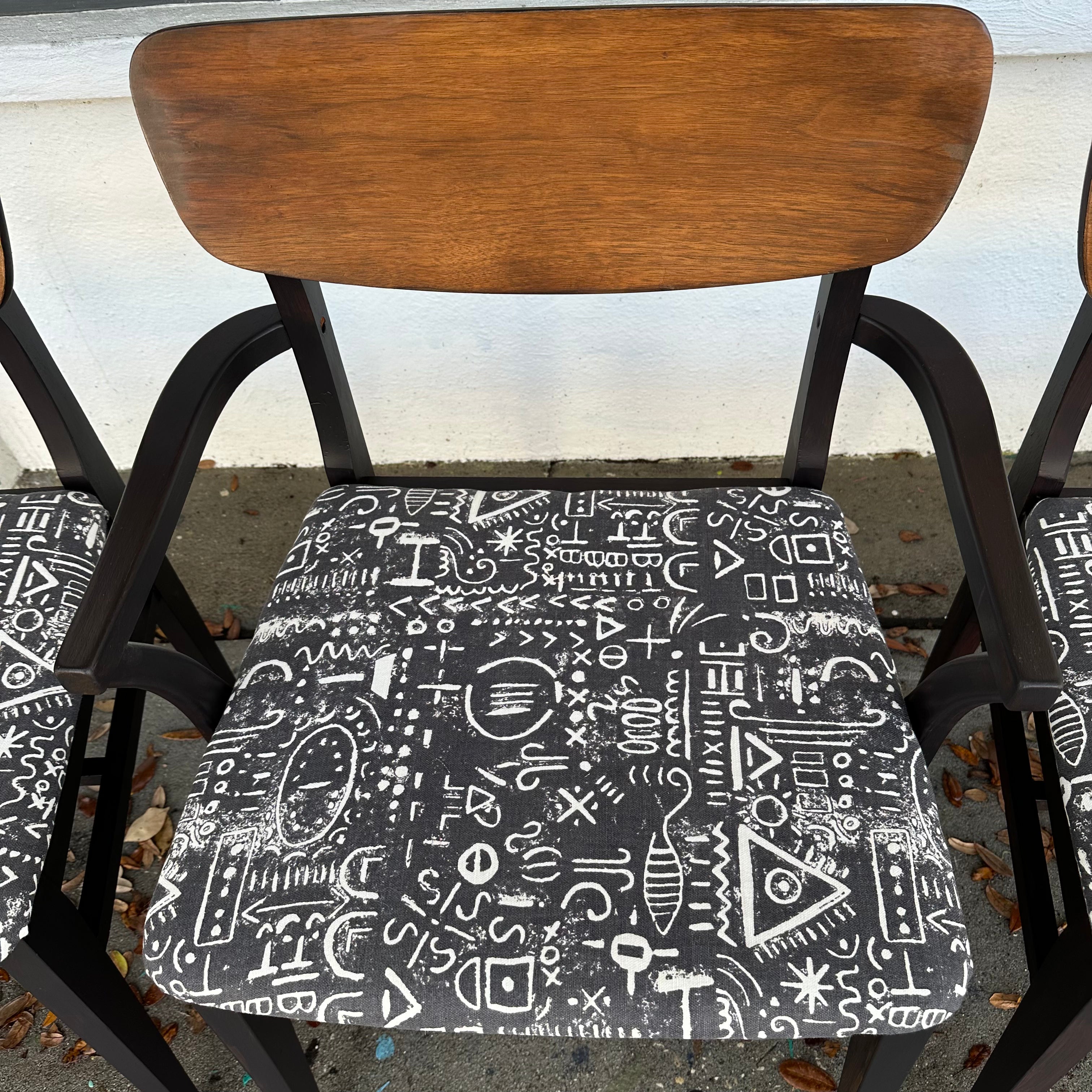 MCM Artex & Green Table and Four Chairs
