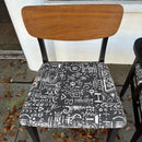 MCM Artex & Green Table and Four Chairs