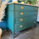 Emerald Green Four Drawer Chest by Drexel