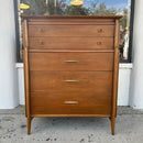 Drexel "Projection" Walnut Highboy Dresser