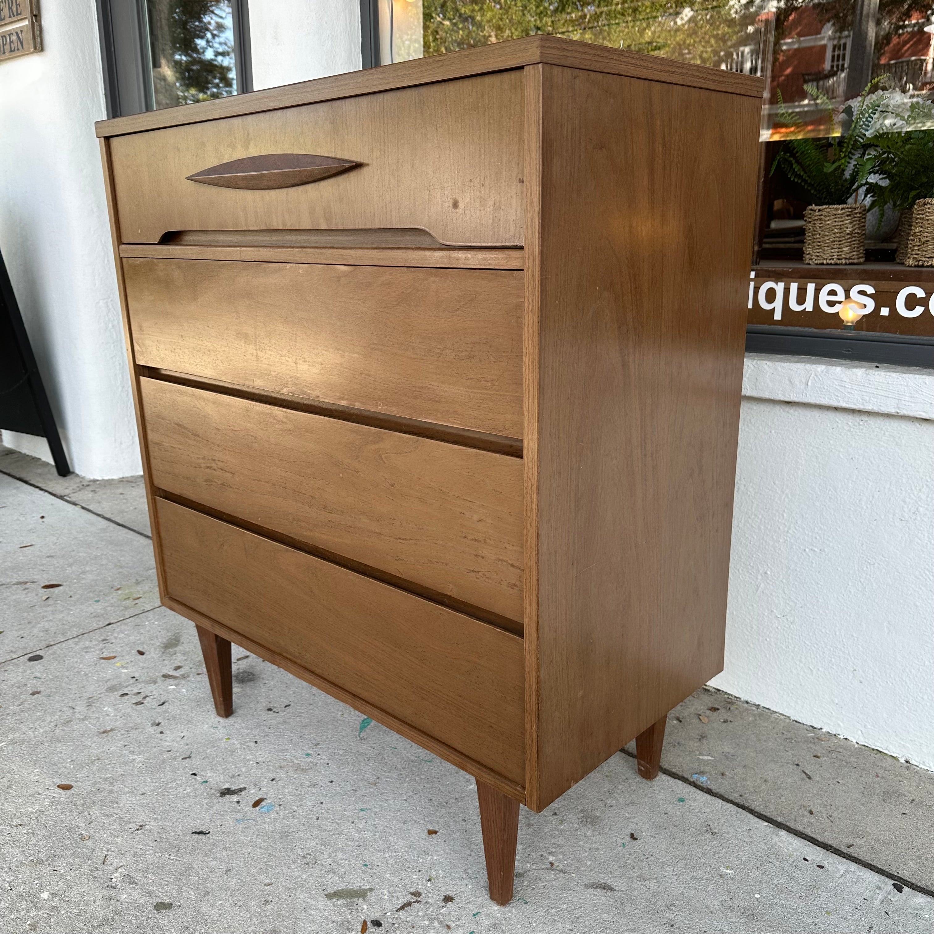 vintage kroehler dresser MCM Kroehler 4 Drawer Highboy Dresser