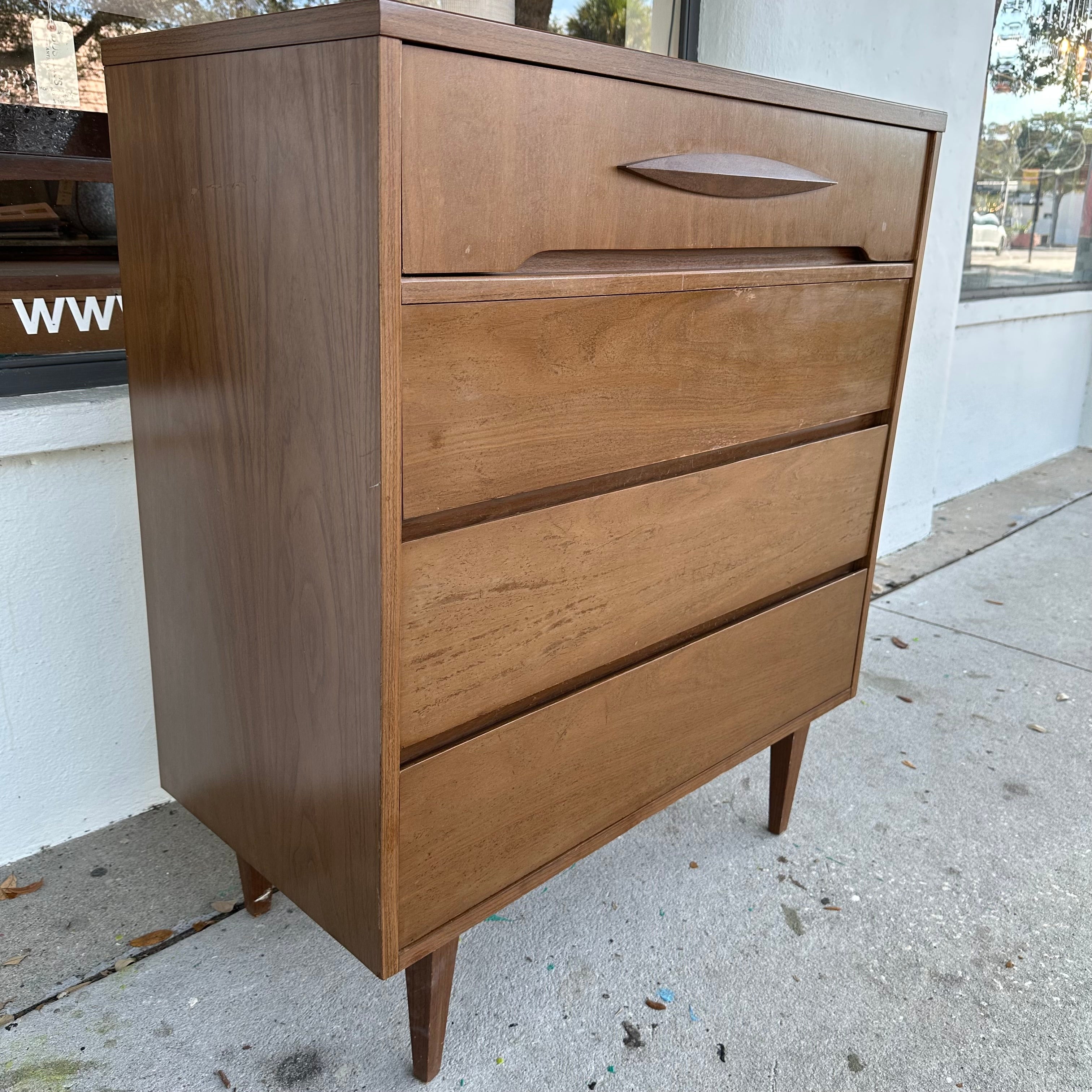 kroehler mid century modern dresser MCM Kroehler 4 Drawer Highboy Dresser
